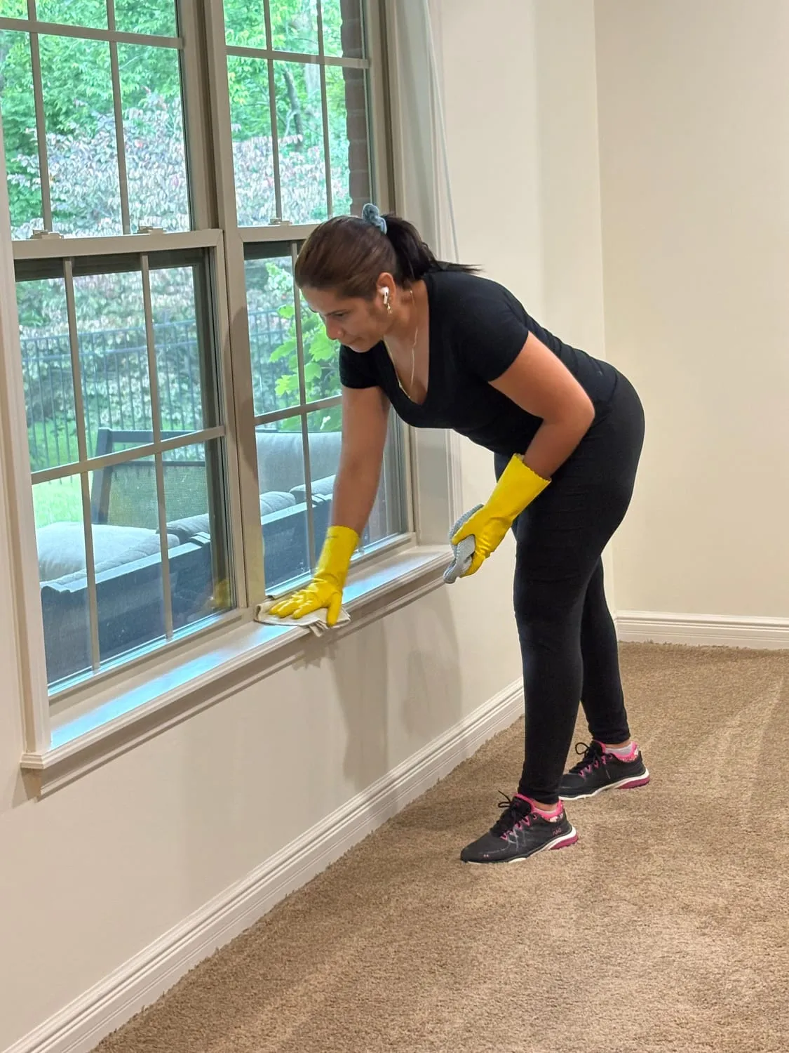 Mopping the floor